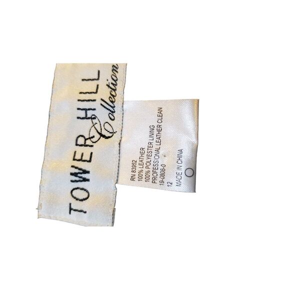 Tower Hill Collection Women's 100% Leather Jacket Brown Size 12 Blazer Style - Picture 5 of 11